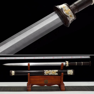 刀剑古风剑唐剑纯铜一体剑纯手工花纹钢黑檀木高端收藏刀剑未开刃