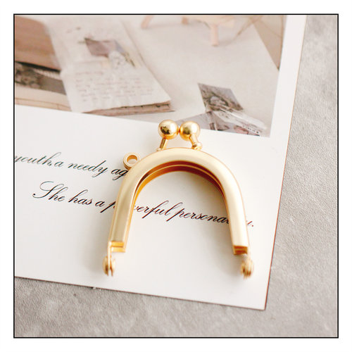 拱形4CM光面无孔出口日本迷你小口金手工DIY包五金包口铰边夹包扣