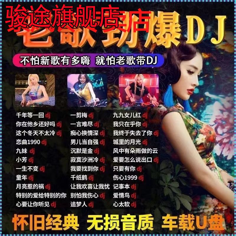 纯老歌DJ车载音乐U盘精选成名金曲全dj百听不腻老歌新唱无损MP3优