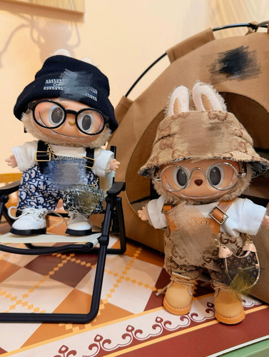 LBUBU拉布布娃衣一代二代塘胶盲盒挂件衣服背带裤帽子套装春天