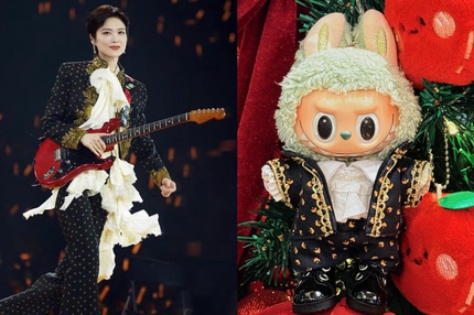 牛牛娃衣李宇春皇后与梦想演唱会演出服李得意娃衣绿牛绿白衬衫