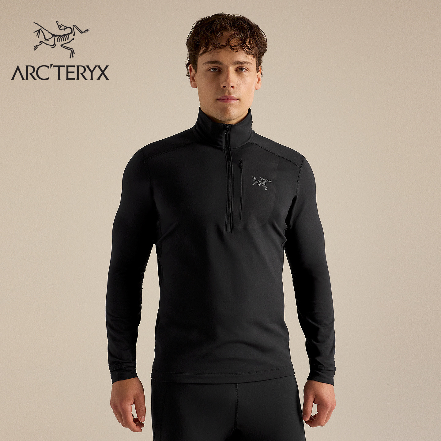 ARC'TERYX始祖鸟 RHO LT ZIP NECK 男子 内层长袖上装