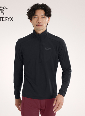 ARC'TERYX始祖鸟 RHO LT ZIP NECK 轻量 男子 内层长袖上装