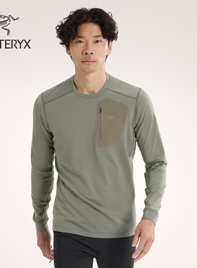 ARC'TERYX始祖鸟 RHO LT CREW NECK 透气 男子 内层长袖上装