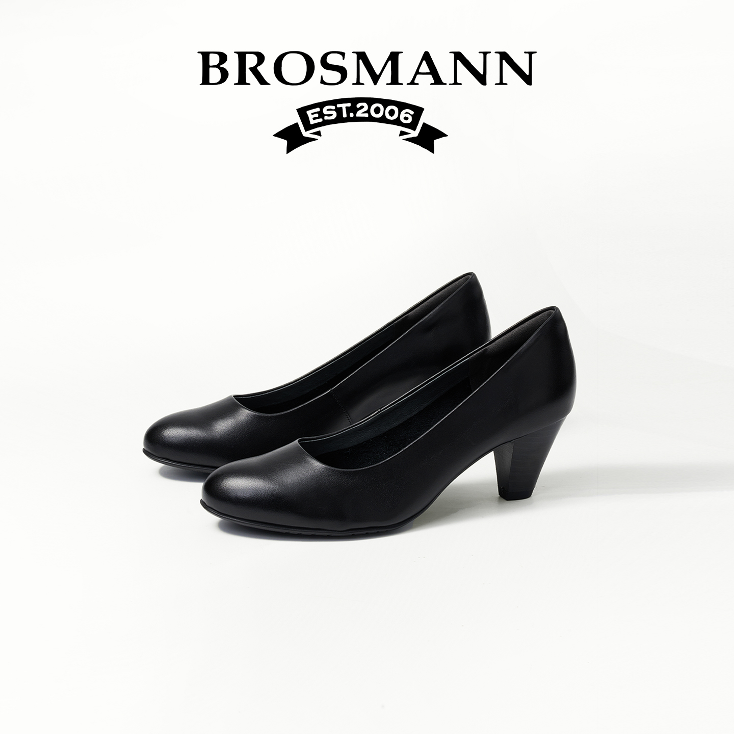 宝舒曼职业舒适一脚蹬高跟鞋