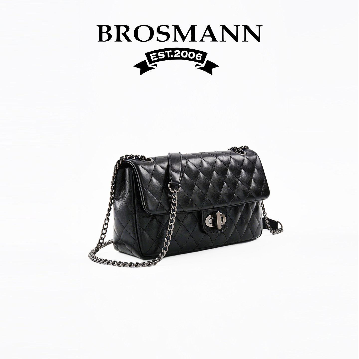 宝舒曼新款女包真皮腋下包单肩包小香风菱格链条包手提轻奢时尚包,箱包皮具/热销女包/男包,单肩包,淘宝优惠券,粉丝福利购,淘宝优惠卷