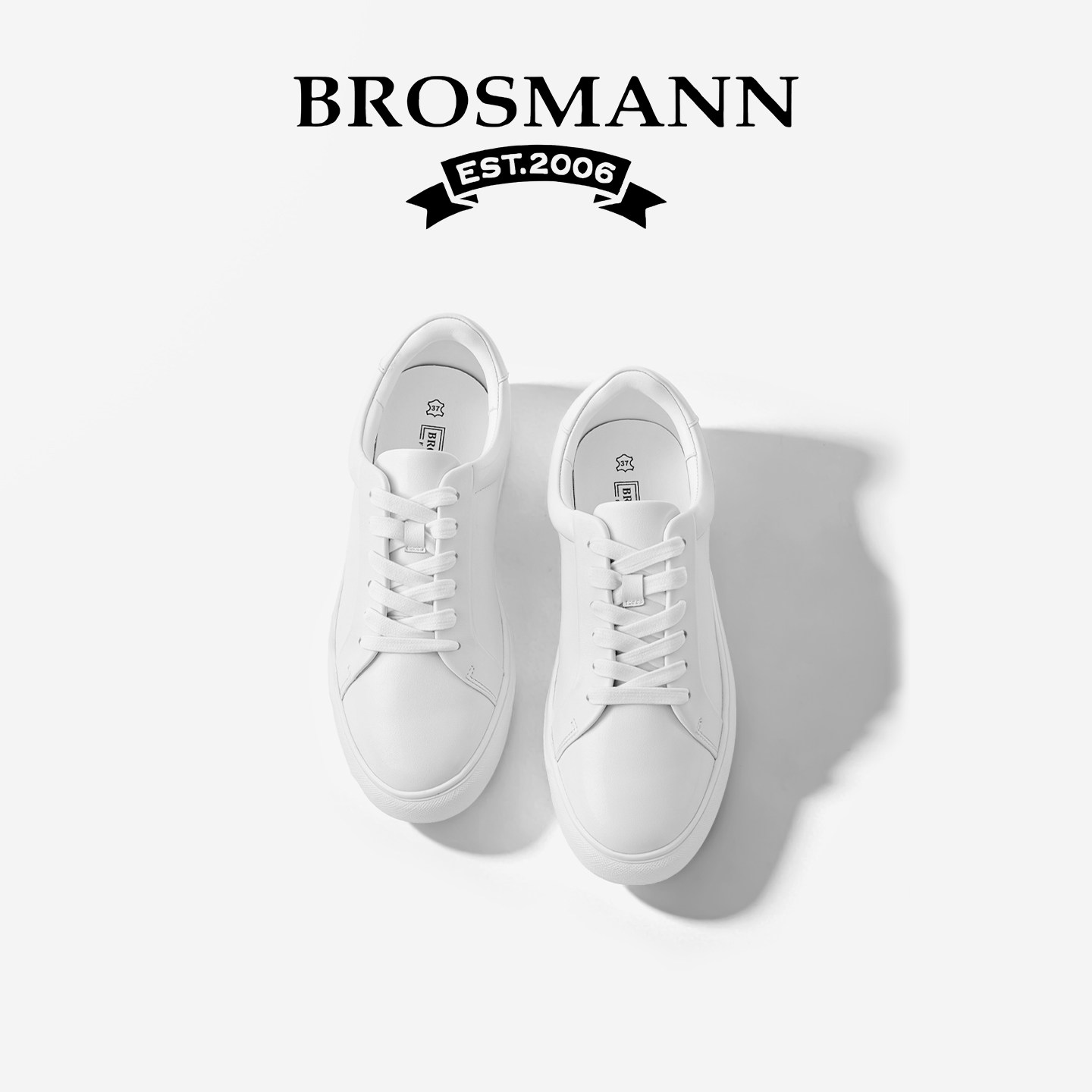 宝舒曼春季新款真皮女鞋头层牛皮软底不累脚小白鞋轻便款运动板鞋