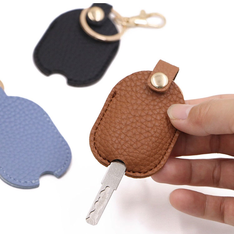 新款皮革汽车钥匙保护皮套 荔枝纹钥匙套 便携防丢钥匙扣包包挂件