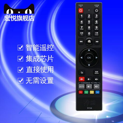 杭州华数飞越FY-06F FY-06G DZ40-1A SY34 DZ34-1 DVB-C586CE DB808HC 有线数字机顶盒遥控器板 - 封面