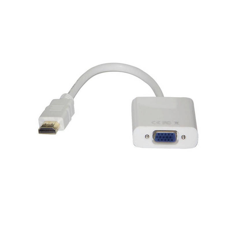 宏悦 hdmi转vga转换器带音频高清线接口电脑电视投影仪视频转接头