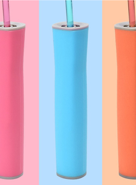 硅胶手柄健身男女练习减肥燃脂跳绳儿童学生体育用绳橙色蓝色粉色