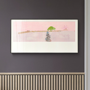 华斌X钱祥电影新中国风酒店装饰画铝合金纸板画艺术水彩动物挂画