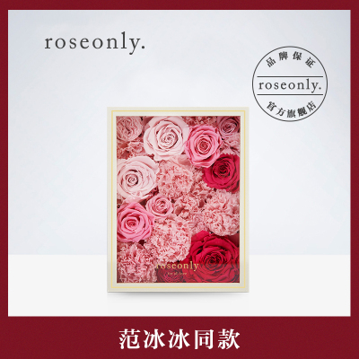 roseonly for all love 永生玫瑰花礼盒让爱定格相框生日节日礼物