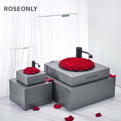 ROSEONLY留声机永生玫瑰花送女友