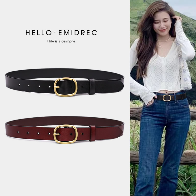 皮带裤腰带复古美拉德风麦哲小姐