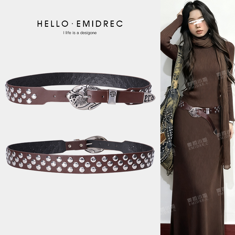 Y2K美式高街嘻哈朋克废土风腰带