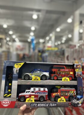 Costco开市客Dickie toys城市汽车红绿灯玩具儿童玩具4种车型礼物