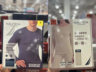 开市客诺帝卡女士男士保暖套装磨毛内衣山羊绒本命年红色新年礼物