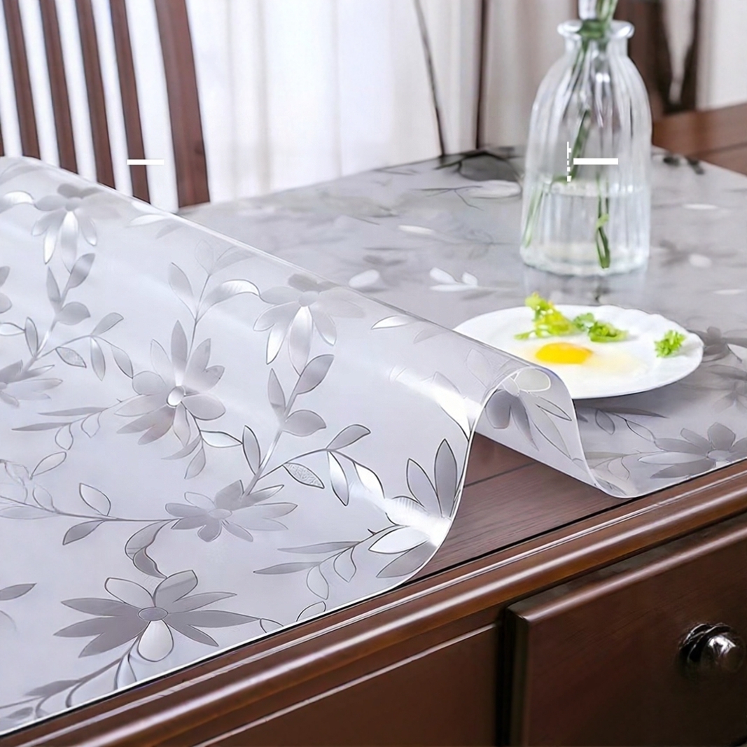 PVC软玻璃无味桌布免洗防水防油加厚桌垫布透明防烫餐桌布茶几垫