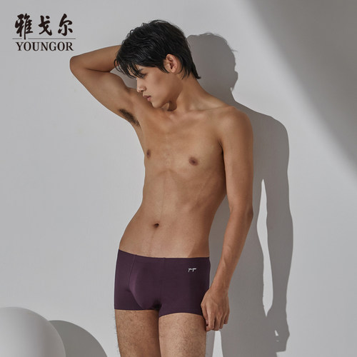 雅戈尔男士内裤平角裤组合斯文商务男士中青年 男生透气舒适四角