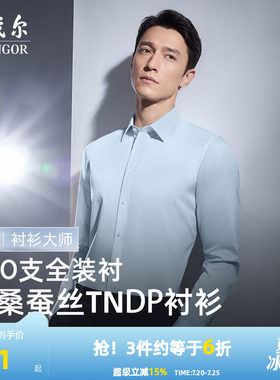 雅戈尔长袖商务绅士衬衫