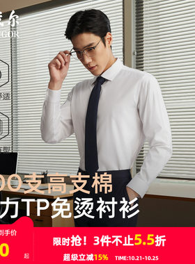 雅戈尔长袖商务绅士衬衫