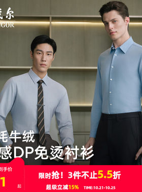 雅戈尔长袖商务绅士衬衫