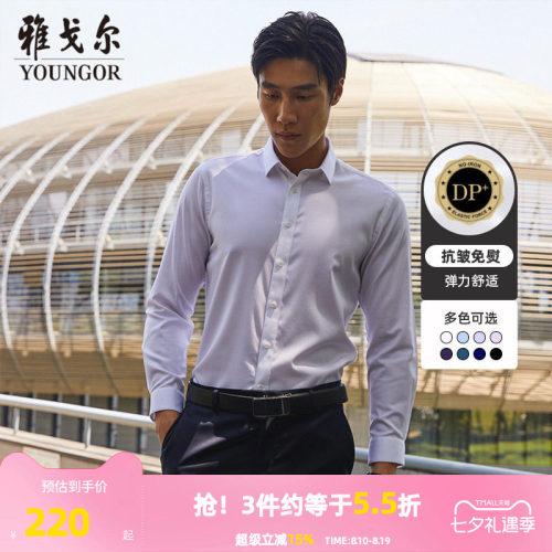 秋季新款高级弹力免烫长袖衬衫
