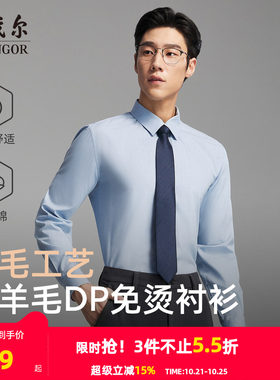 雅戈尔长袖商务绅士衬衫