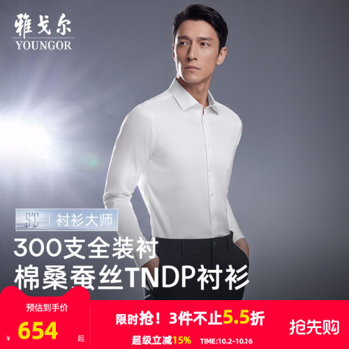 雅戈尔长袖商务绅士衬衫