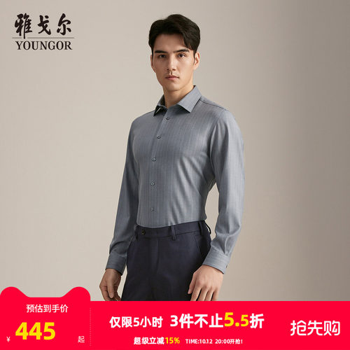 雅戈尔长袖商务绅士衬衫