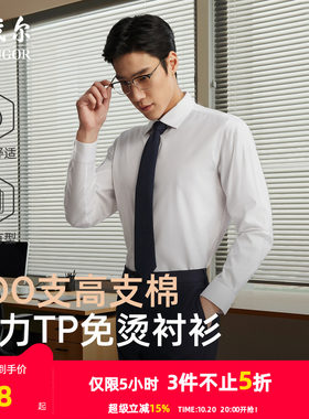 雅戈尔长袖商务绅士衬衫