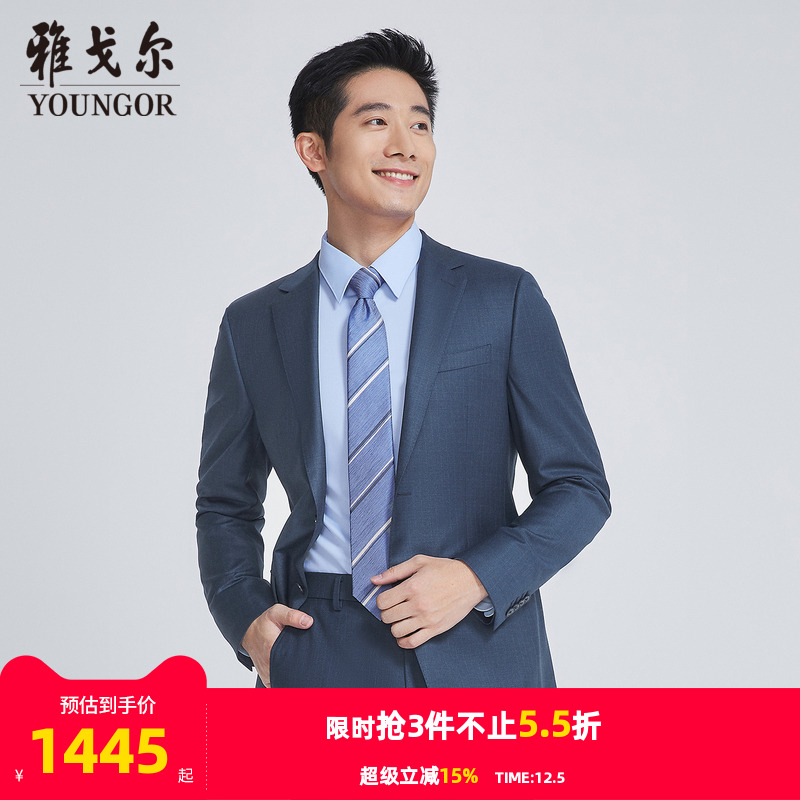 【商场同款】雅戈尔男士西服秋季新款官方商务休闲羊毛西装S3194