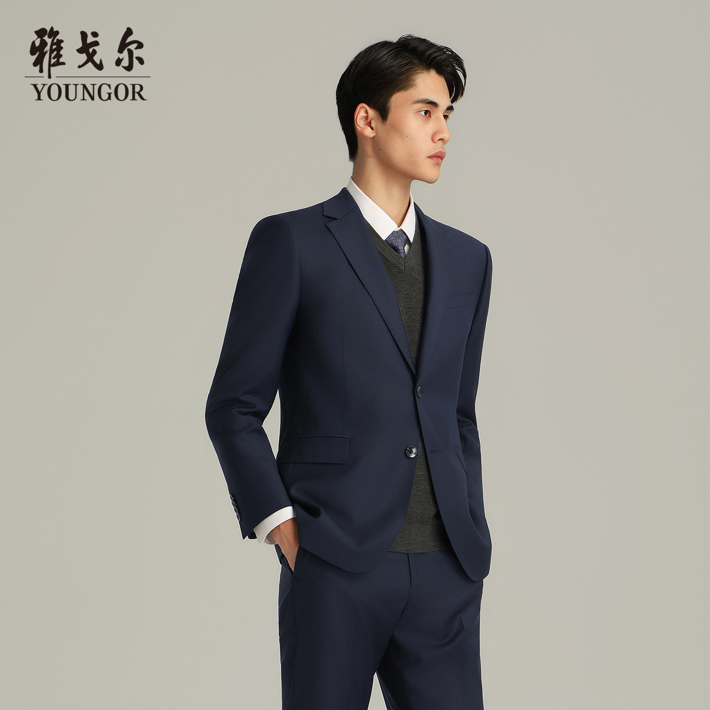 【商场同款】雅戈尔男士西服秋冬新款官方商务休闲羊毛西装外套男