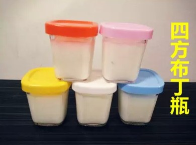 150ml四方布丁瓶 布丁杯 酸奶瓶 玻璃烘培模具带盖
