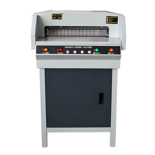 宝预G4505V+电动切纸机高速全自动书本裁纸刀 书本裁切机 大型标书修边机 小型重型厚层切纸刀照片手工裁切器