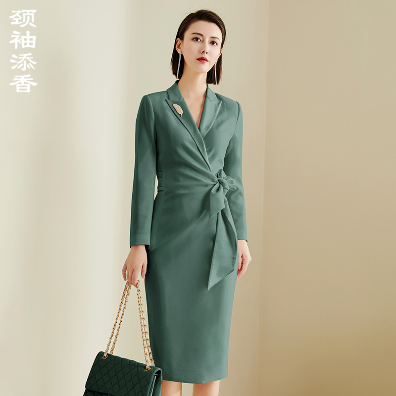 气质优雅开叉女士连衣裙