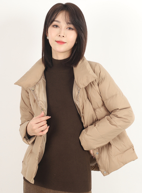 超好看嘉兴平湖薄款羽绒服女轻薄短款冬季小个子时尚小众设计感