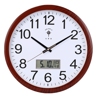 北极星钟表挂钟客厅家用静音时尚简约挂墙时钟挂式2023新款石英钟