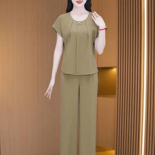 夏季中老年女士套装气质减龄女装