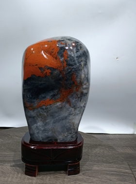 奇石头天然观赏石新疆彩玉桂林鸡血石原石红色画面石家居摆件包邮