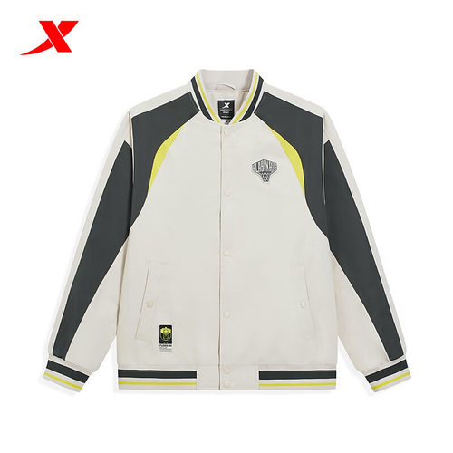 特步男装薄棉服棒球服夹克外套
