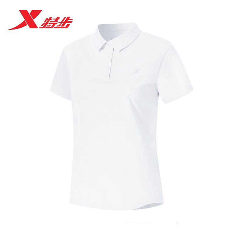 特步女子综训短袖POLO衫2026夏季新冰丝凉爽舒适短袖974228020200