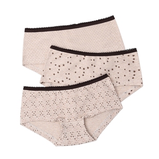 女 棉质 女子内裤 棉元 LC575 棉内裤 女中腰三角女士弹性内裤 素