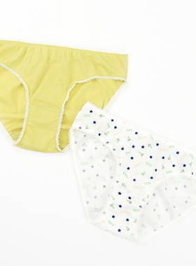 棉元素纯棉内裤女100全棉女子内裤女纯棉中低腰三角女士内裤LM577