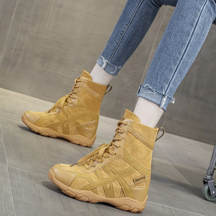 香港潮牌2025年秋冬季 美拉德短靴女英伦风9cm小个子隐形内增 新款