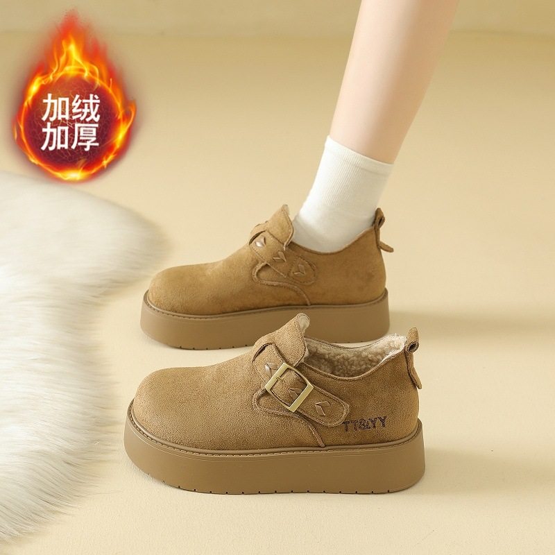 香港潮牌厚底冬季加绒勃肯鞋女鞋2025新款休闲一脚蹬松糕底保暖乐,女鞋,勃肯鞋/软木鞋,淘宝优惠券,粉丝福利购,淘宝优惠卷