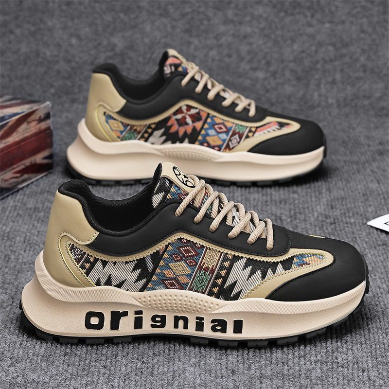 香港潮牌男鞋2025春季新款低帮百搭印花布面老爹鞋潮流休闲舒适运,流行男鞋,老爹鞋,淘宝优惠券,粉丝福利购,淘宝优惠卷