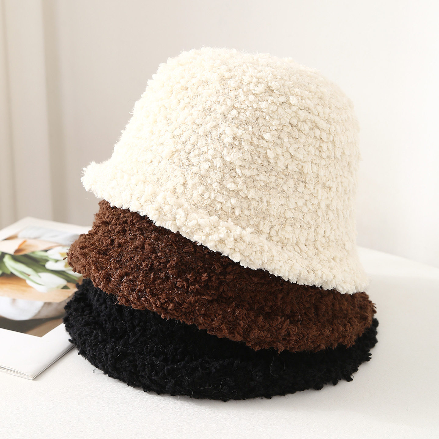 香港潮牌 25年秋冬新款实拍简约水桶帽钩针保暖帽拼色护耳针织帽,服饰配件/皮带/帽子/围巾,帽子,淘宝优惠券,粉丝福利购,淘宝优惠卷