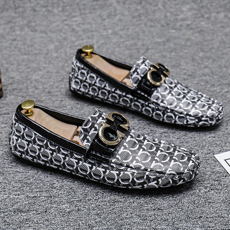 香港潮牌跨境大码头层牛皮男士豆豆鞋欧洲站理发师时尚乐福鞋青年,流行男鞋,休闲皮鞋,淘宝优惠券,粉丝福利购,淘宝优惠卷